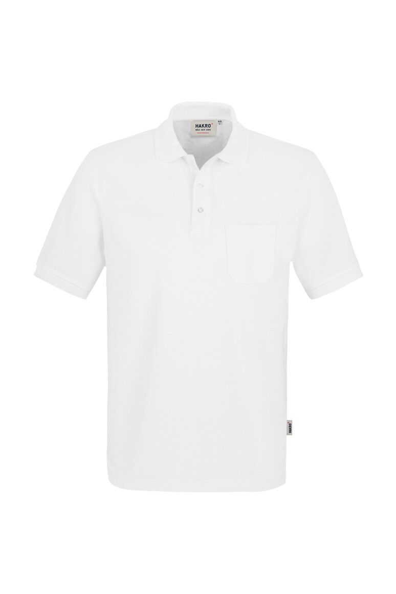 HAKRO Pocket-Poloshirt MIKRALINAR® weiß, XS