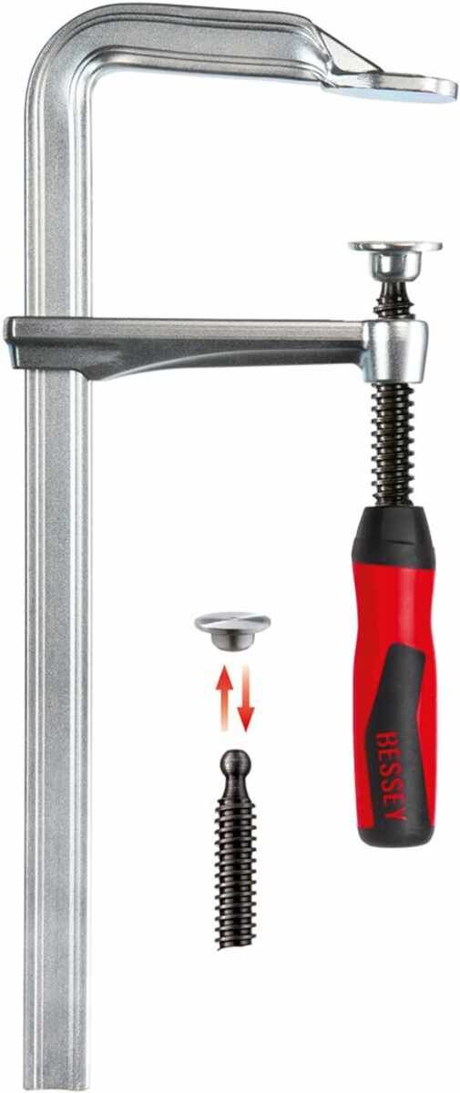 Original BESSEY Ganzstahl-Schraubzwinge GZ mit 2-Komponenten-Kunststoffgriff