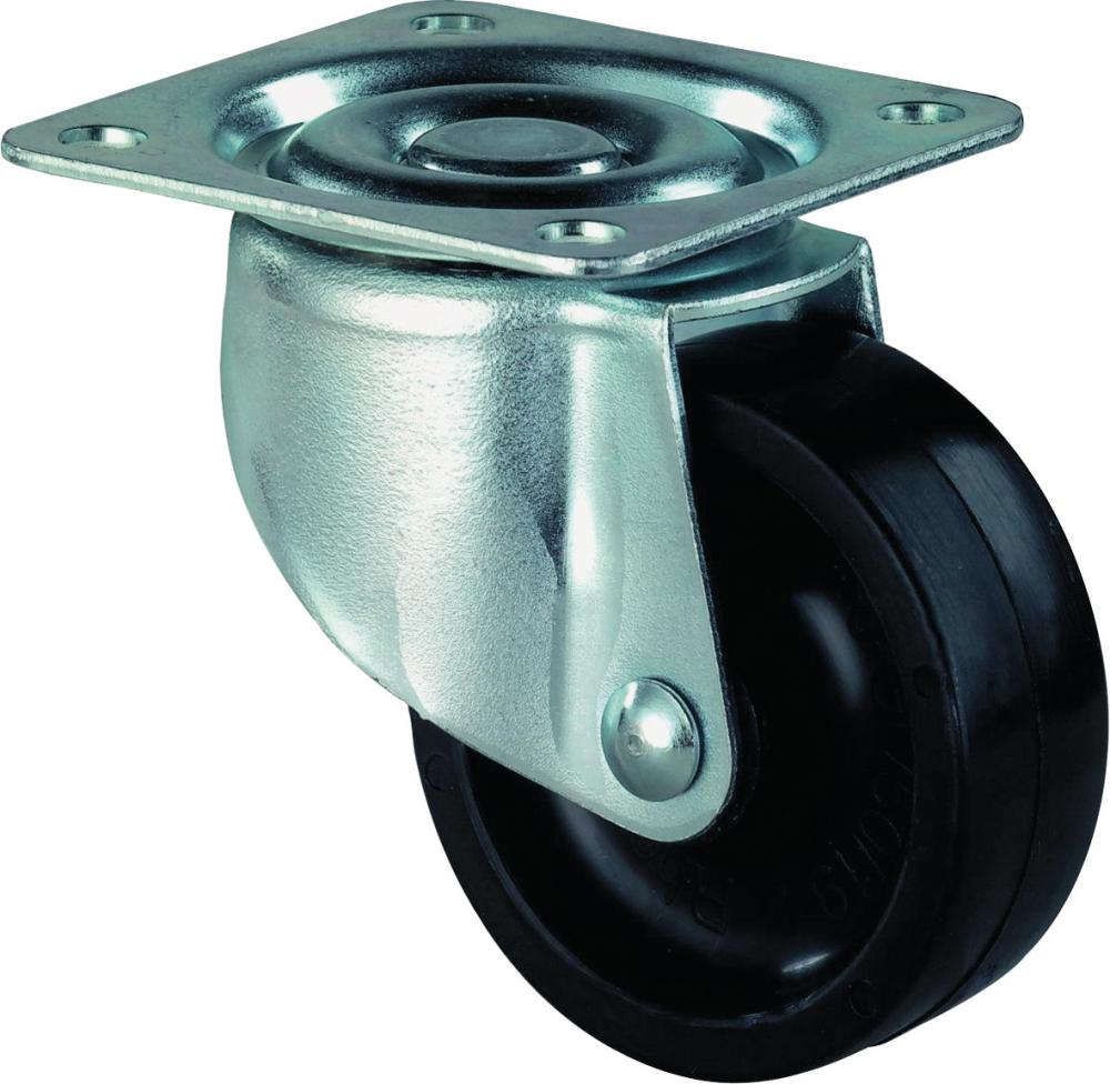 Lenkrolle 30mm 40x40mm Platte,GL,Kstrad schwarz F25.031 BS ROLLEN