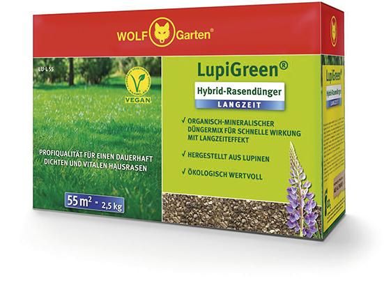 Hybrid-Rasendünger Langzeit LupiGreen LU-L 55 2,5 kg