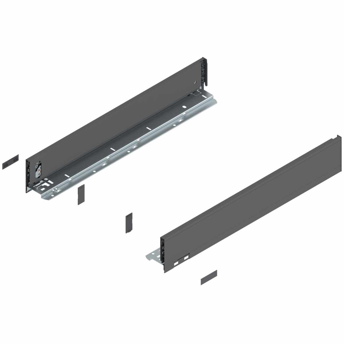LEGRABOX Zarge, Höhe M (90.5 mm), NL=550 mm, links/rechts, für LEGRABOX pure, oriongrau matt