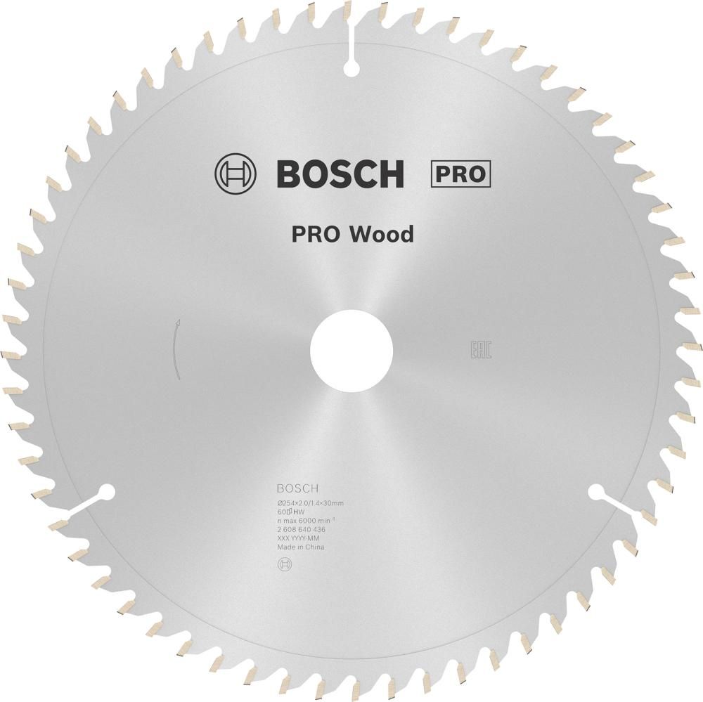 HM-Kreissägeblatt 254,2/1,4x30 60Z WZ BoschVE à 1 Stück Optiline Wood f.Kappsägen