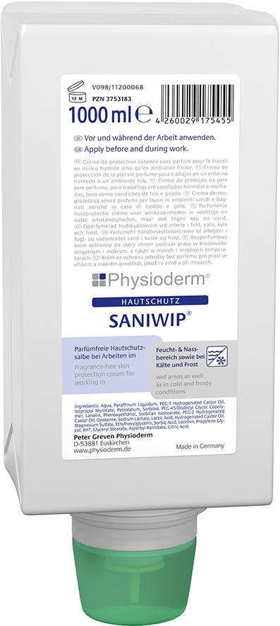 Hautschutzcreme Saniwip, 1000 ml Faltflasche