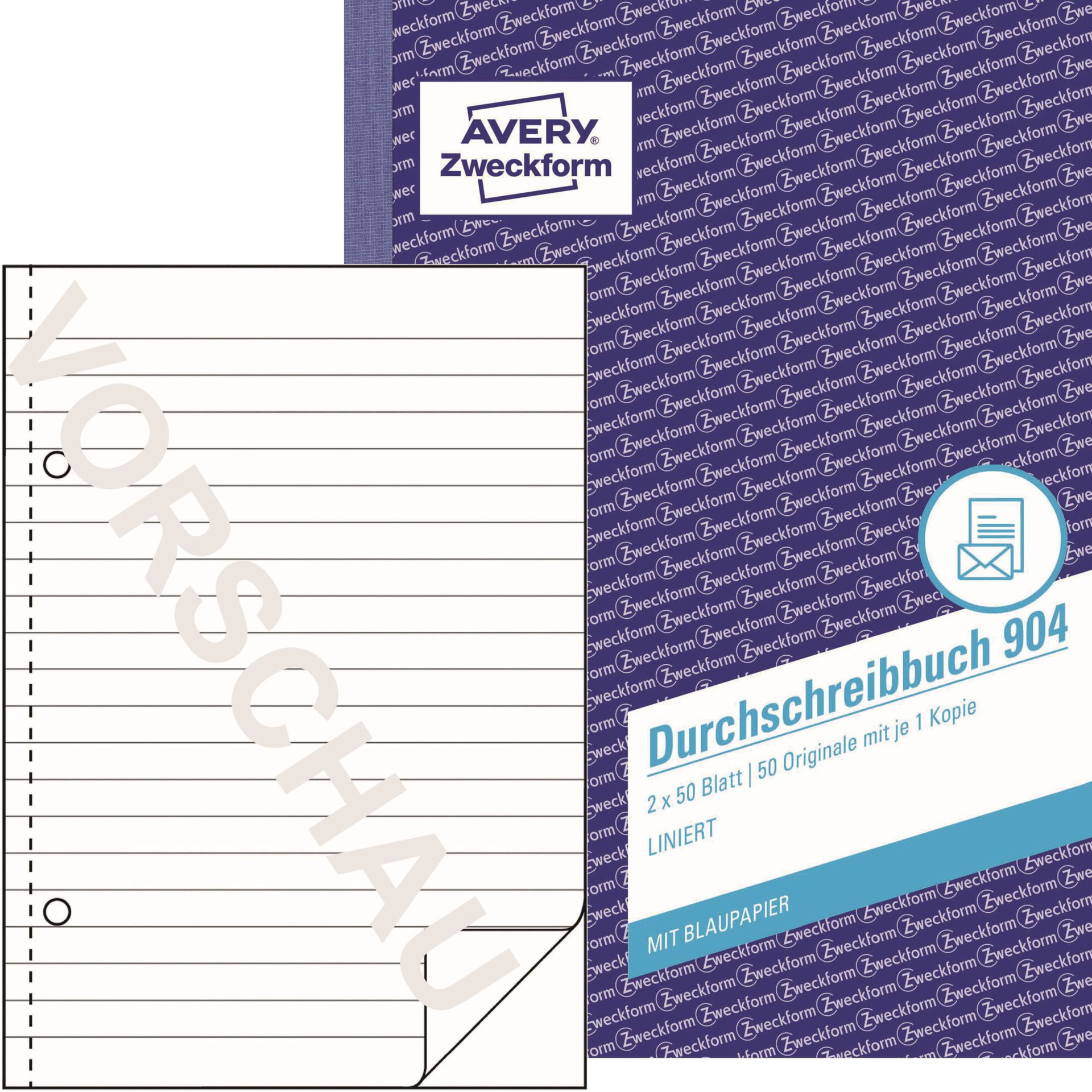 Durchschreibebuch DIN A5 liniert 2x50Blatt