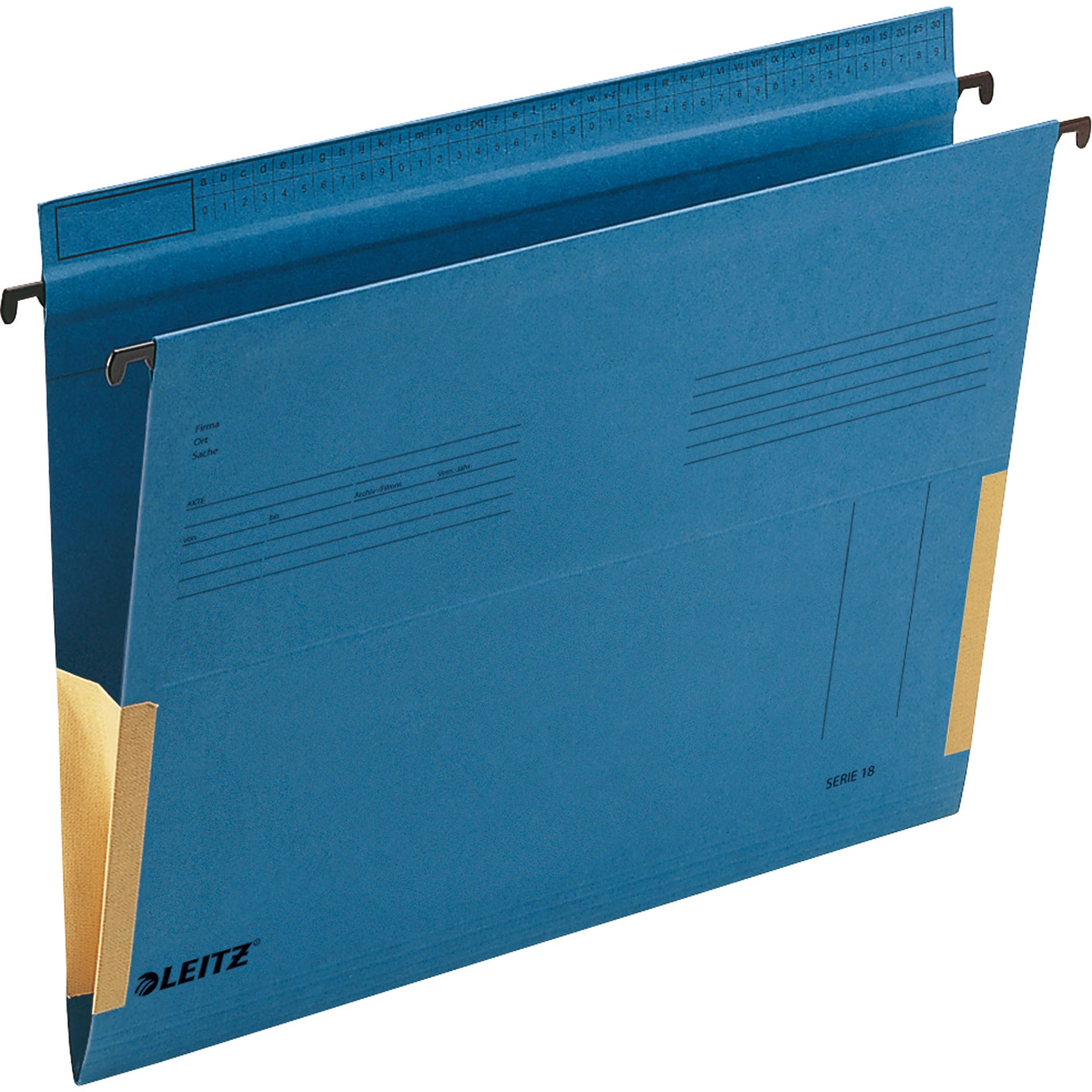 Hängetasche SERIE 18 A4 Karton mF blau 25 St./Pack.