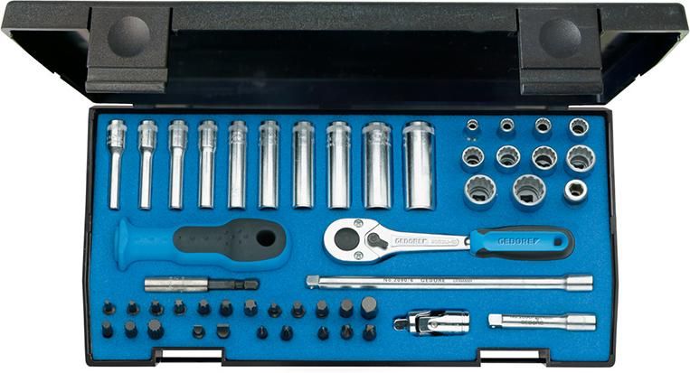 Steckschlüssel-Garnitur 1/4" 20LMU-10 40-teilig Gedore
