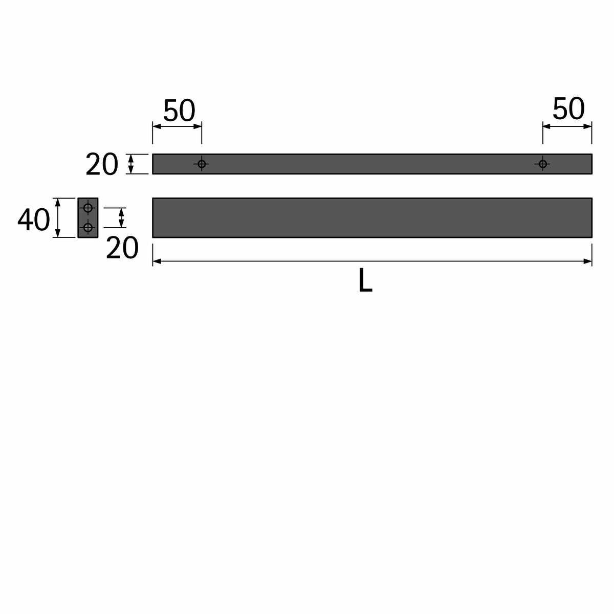 Traverse für 90°-Winkellösung