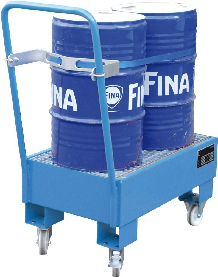 Fahrbare Auffangwanne 2x60ltr. Lichtblau