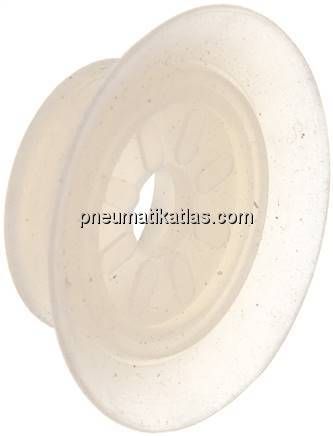 Flachsauger (feine Lippe), 40x3mm, Silikon (50A, transparent)