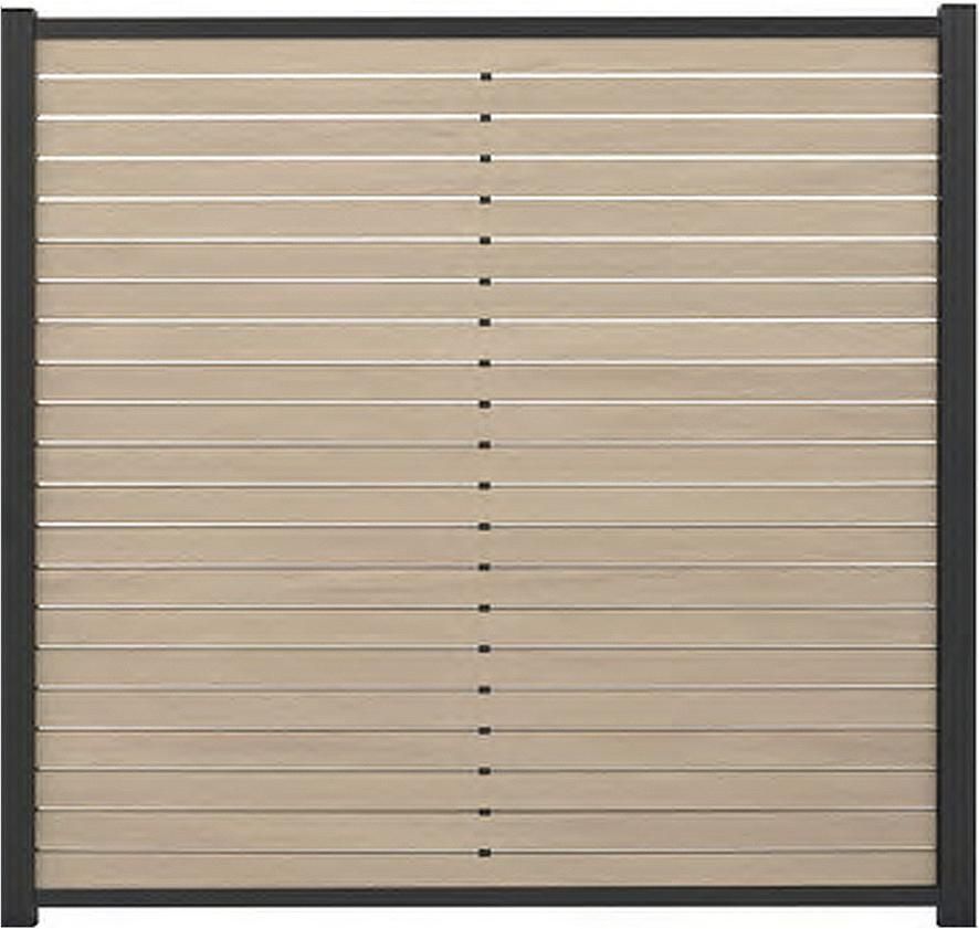 HANÖ-Serie 1793x1774mm SAND 3 Pakete 21 Lamellen20 x 75/68 x 1793 mm BPC-Rhombus-Steckzaun-Set
