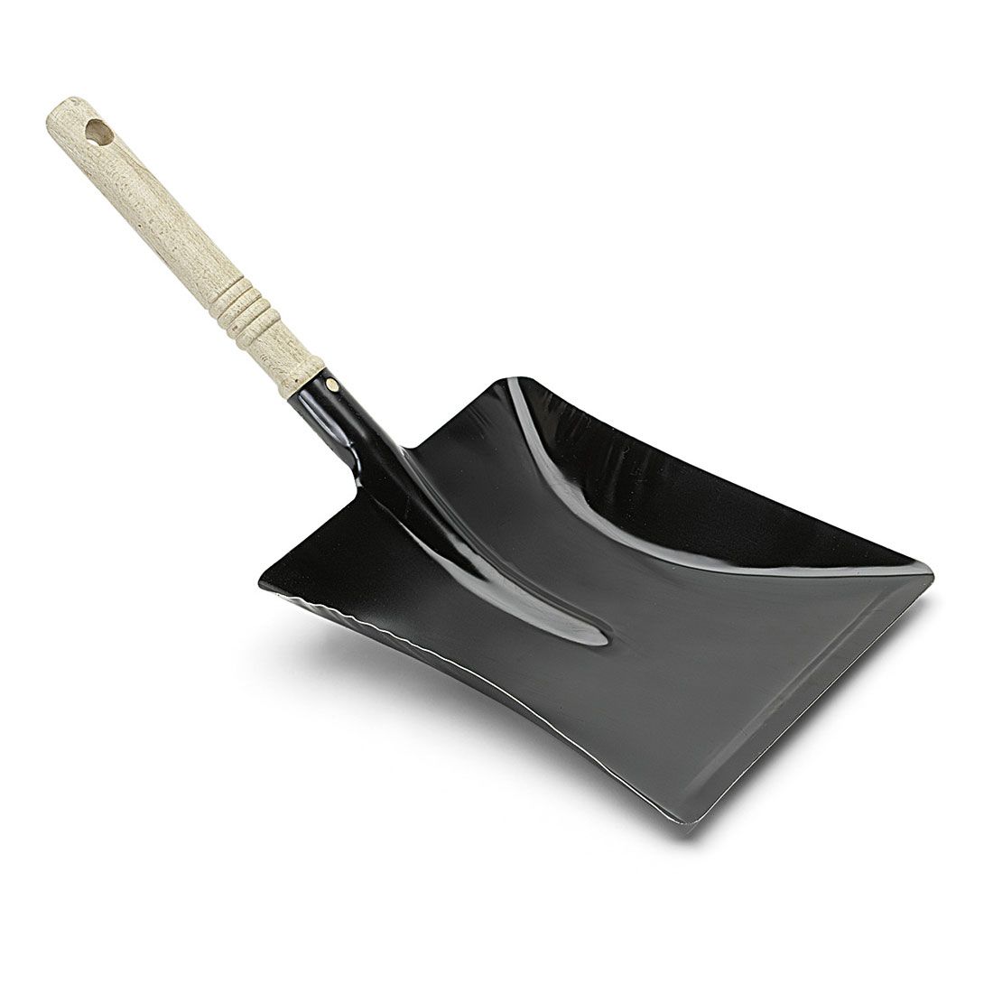 Kehrschaufel Metall schwarz 22 cm breit
