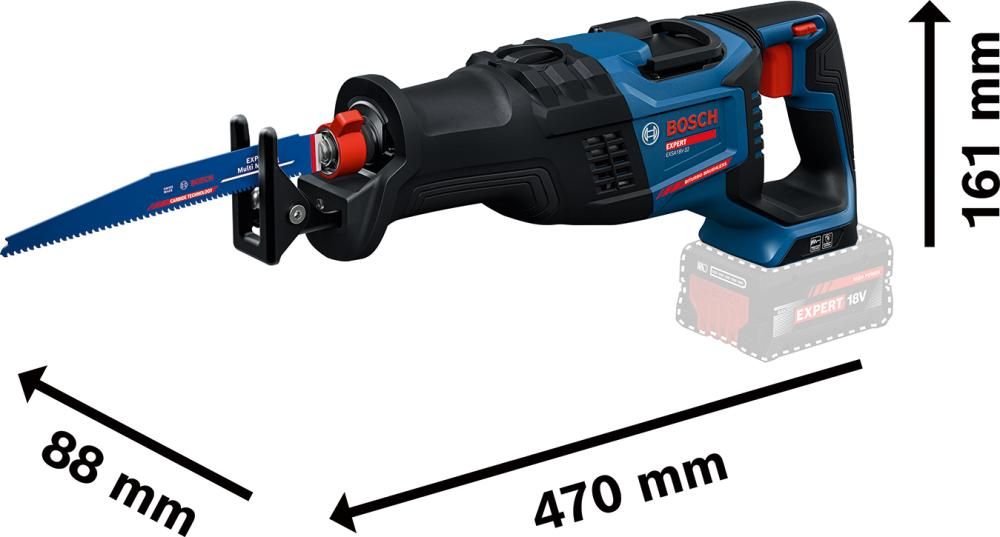 Akku-EXPERT-Säbelsäge EXSA18V-32 ohne Akku ohne Ladegerät L-Boxx