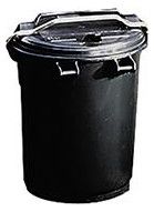 Kunststoffmülleimer, schwarz