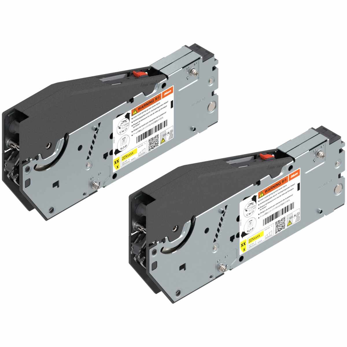 AVENTOS HS top Hochschwenkklappe, Kraftspeicher (Set), KH=650-800 mm, mit SYSTEM-Schrauben, für SERVO-DRIVE geeignet, verzinkt
