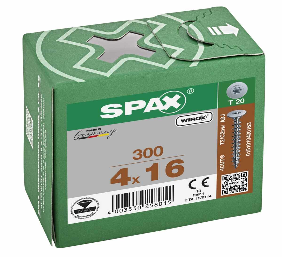 Rückwandschrauben Spax T-STAR 4,0x16 mm VE300