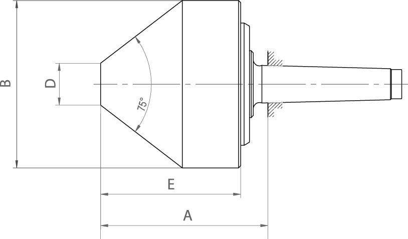 Zentrierkegel mitlaufend 618-75 Gr.172 MK2 RÖHM