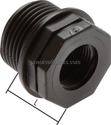 Reduziernippel G 3/8"(AG)-G 1/4"(IG), Polypropylen
