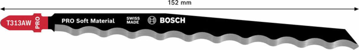 PRO Soft Material T313AW Stichsägeblatt, 152 mm, 3-tlg.