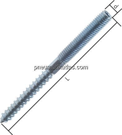 Stockschraube M 6x50, Stahl verzinkt (TORX)