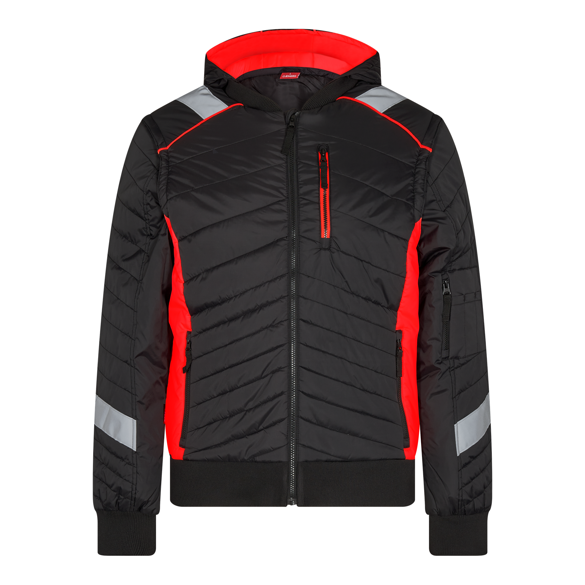 Cargo Steppjacke Schwarz/Rot, Gr. L