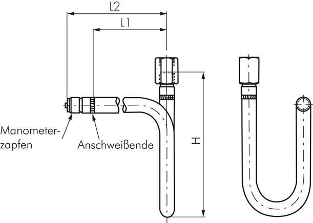 Standard-Wandschlauchhalter Kunststoff - schwarz, 260x165x120mm