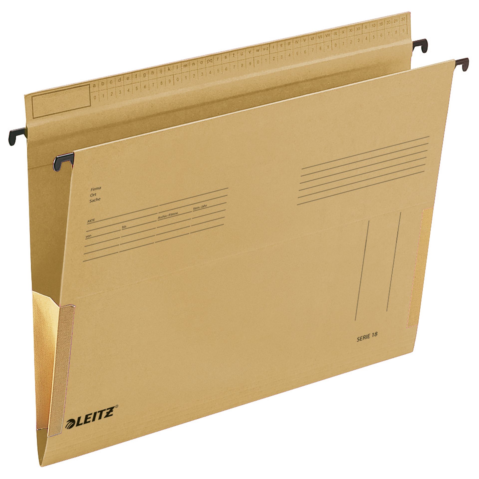 Hängetasche SERIE 18 A4 Karton mF braun 25 St./Pack.
