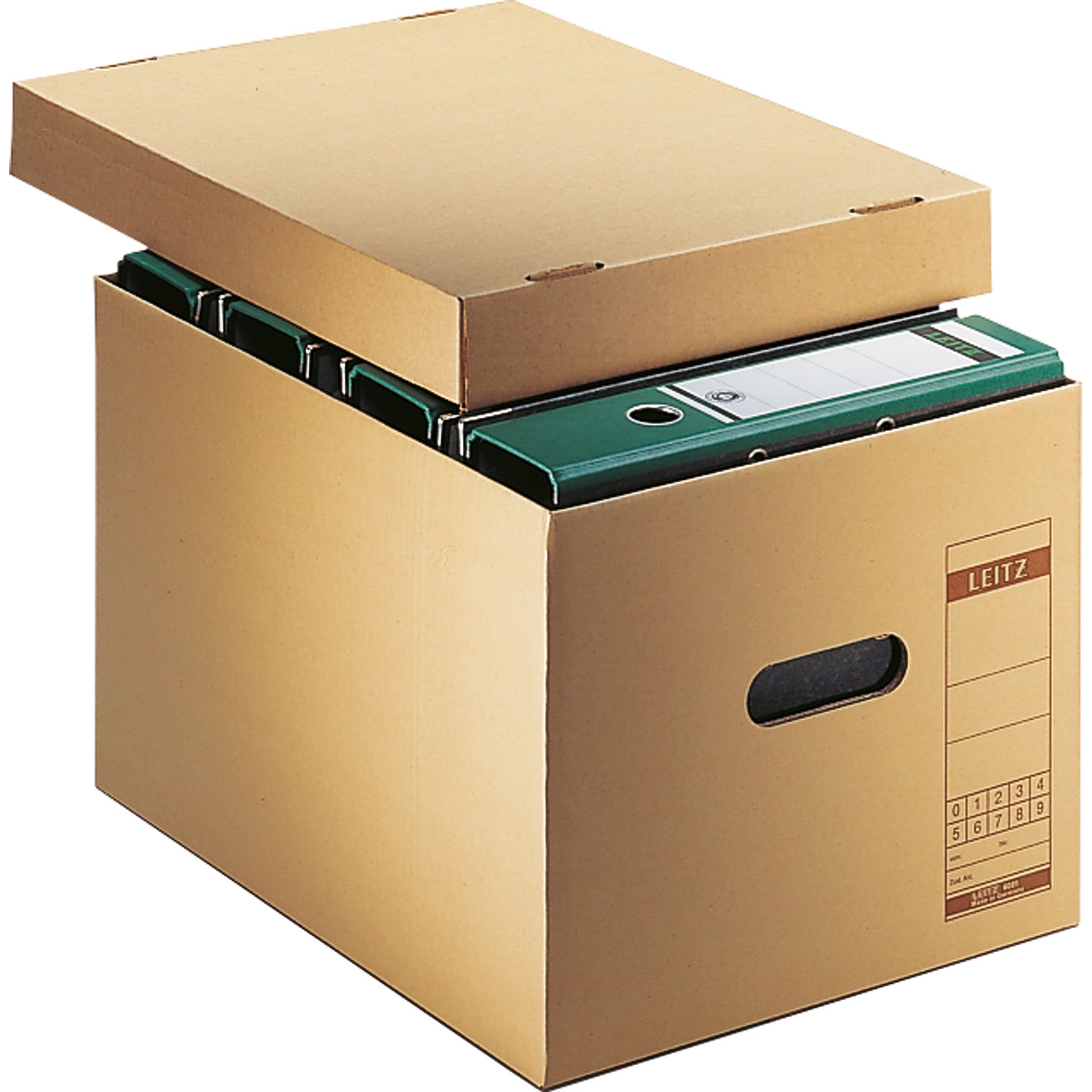 Archivbox DIN A4 max. 7Ordner Pappe natronbraun