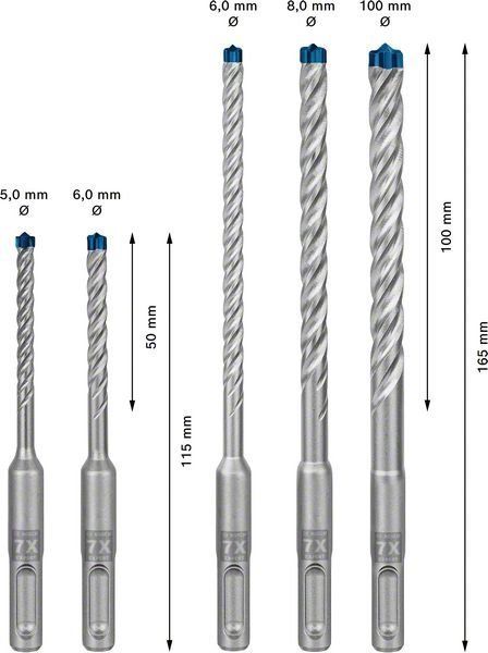 Bosch EXPERT SDS plus-7X Hammerbohrer-Set