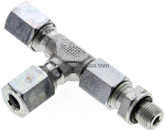 Einstellb. L-Schneidringverschraubung G 1/8"-6 L (M12x1,5), Stahl verzinkt
