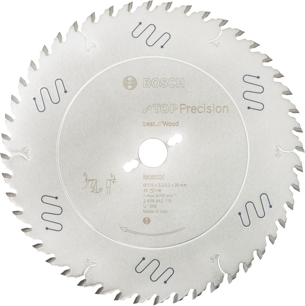 HM-Kreissägeblatt 315x3,2/2,2x30 48Z WZ BosVE à 1 Stück Top Precision Best f Wood