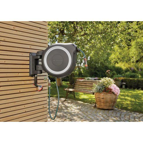 Wand-Schlauchbox RollUp M/L (weiß) 25 m