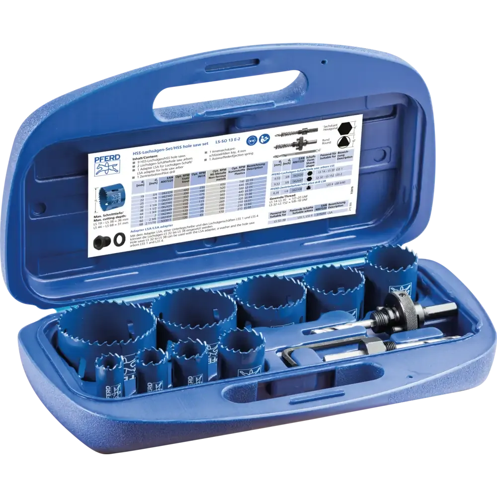 PFERD Bi-Metall Lochsägen Set Co8/M42 14-tlg.