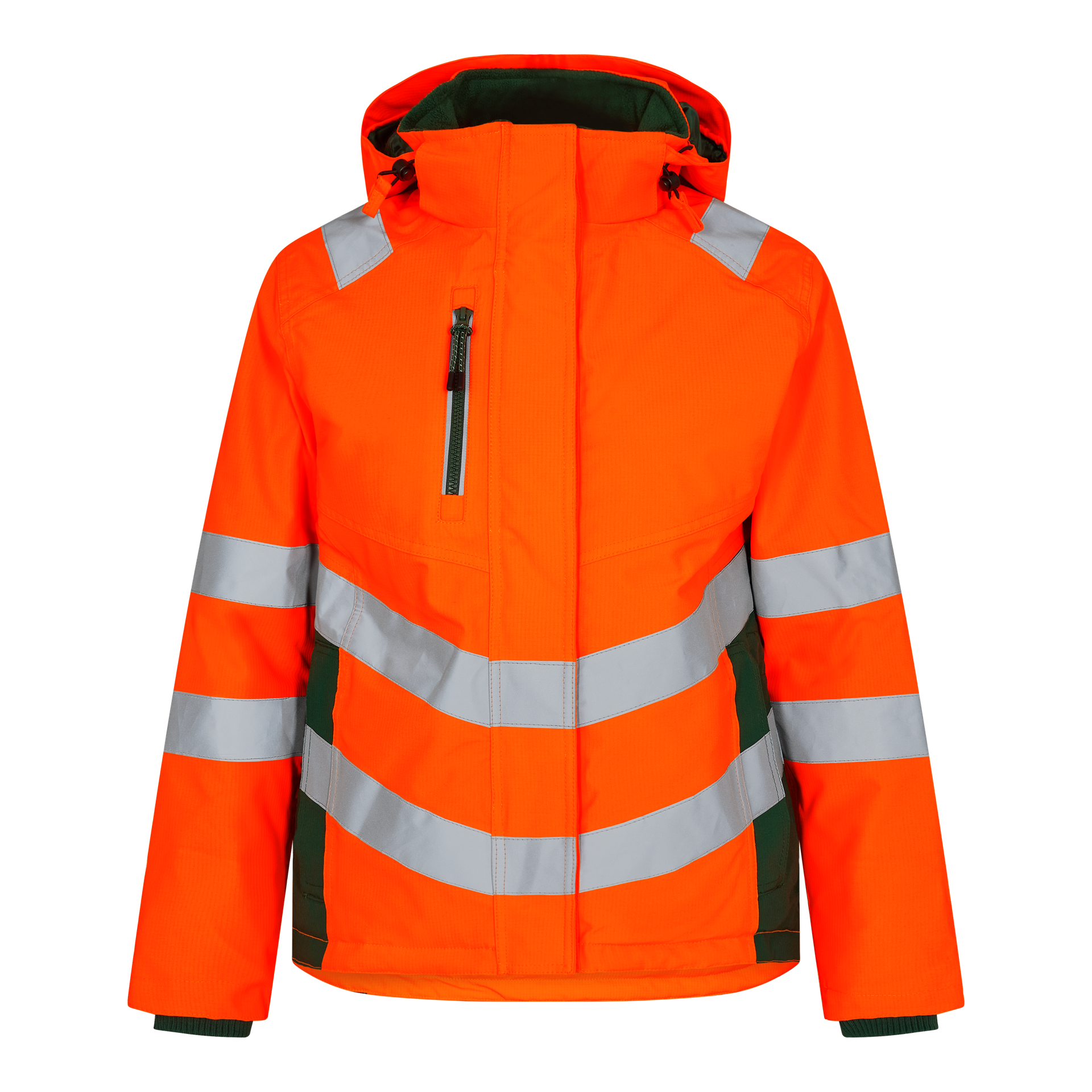 Safety Damen Winterjacke Orange/Grün, Gr. XL