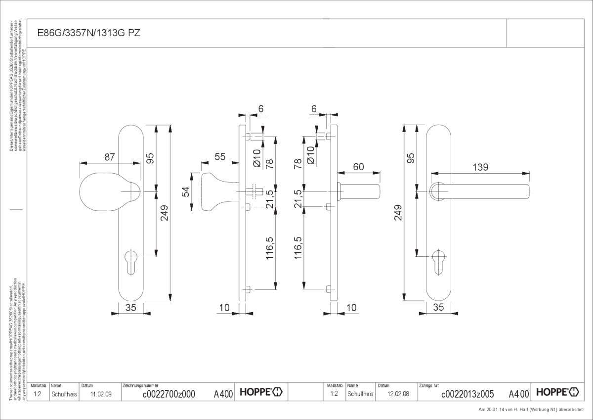 Wechsel-Garnitur (Knopf/Griff) Liverpool - E86G/3357N/1313G