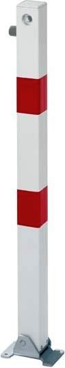 Absperrpfosten KLAPPY 70x70 mm Zyl. Aufschr. GAH Alberts