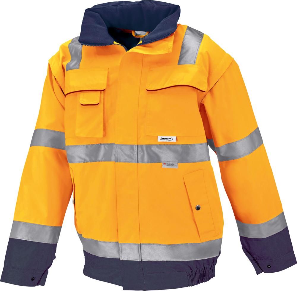 Warnjacke Comfort, Gr. S, orange/marine, FORMAT