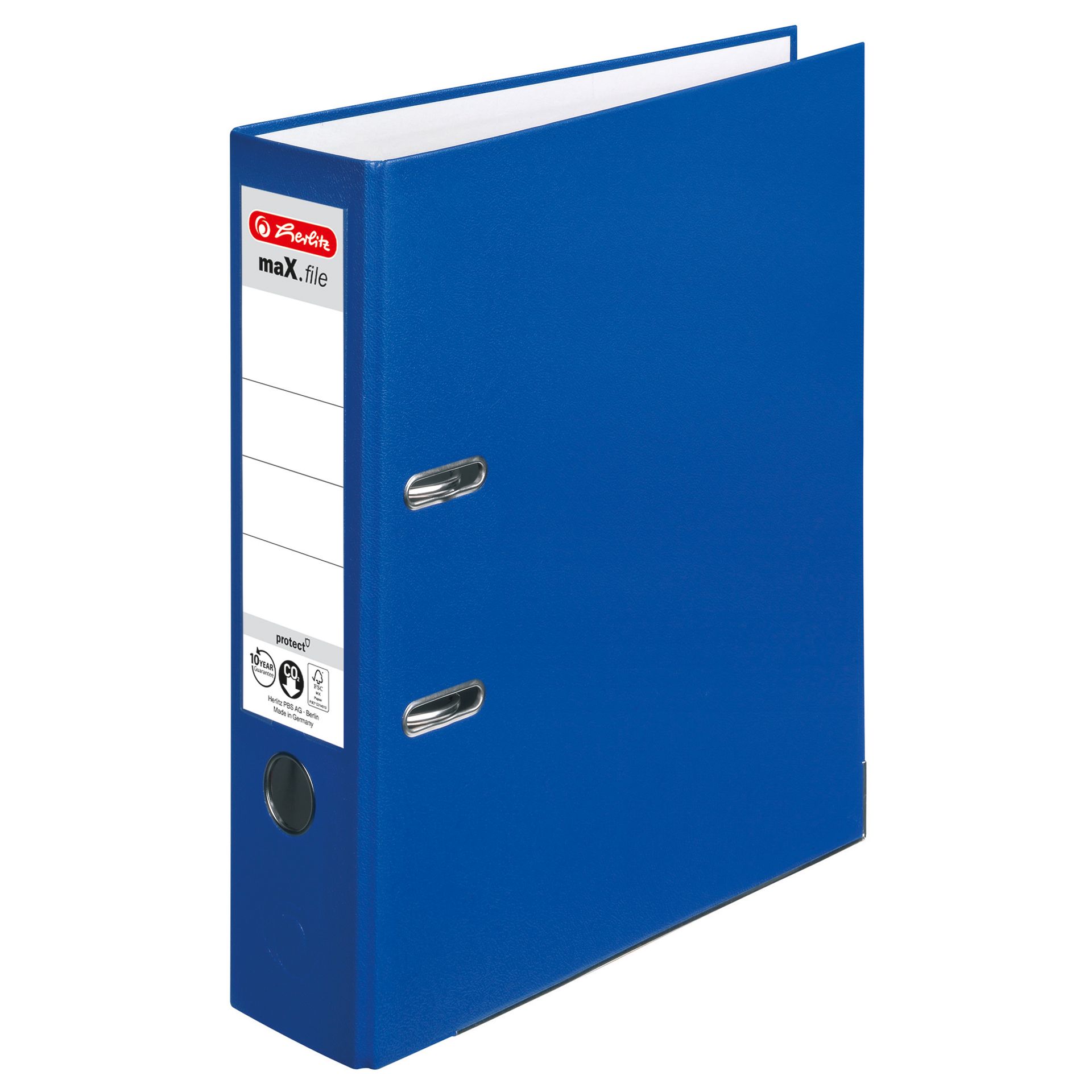 Ordner maX.file protect DIN A4 80mm PP blau