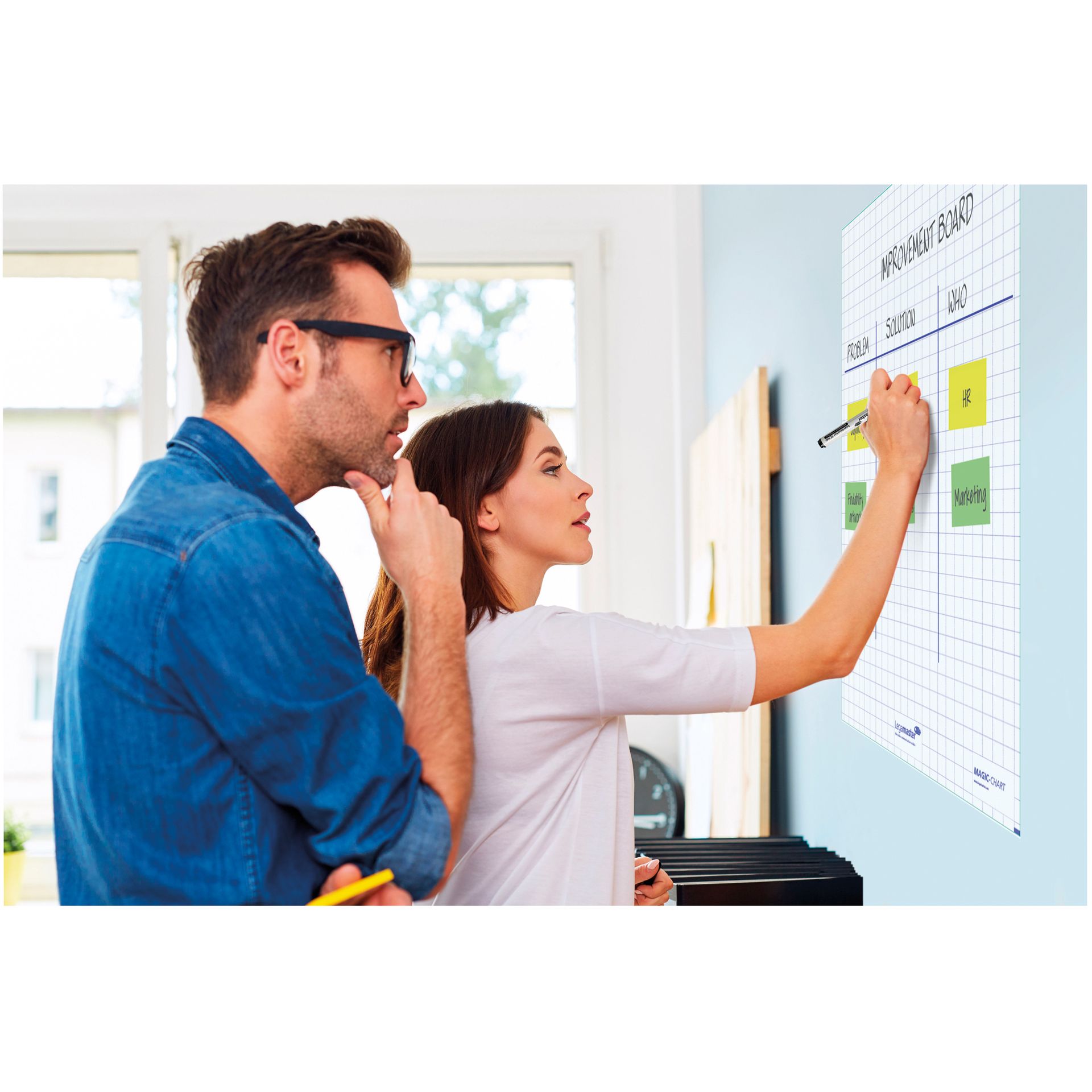 Flipchartnotizen Magic Chart sort. 250 St./Pack.