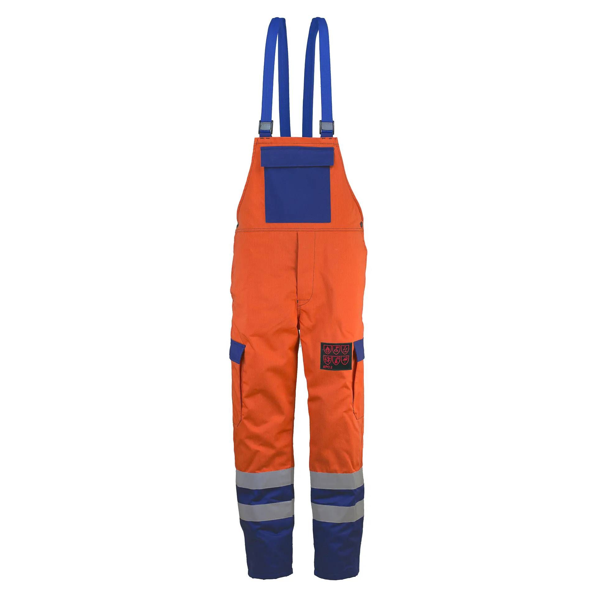 Multinorm-Wetterschutz-Latzhose BGWELH81OE, orange/blau, Gr. 2XS