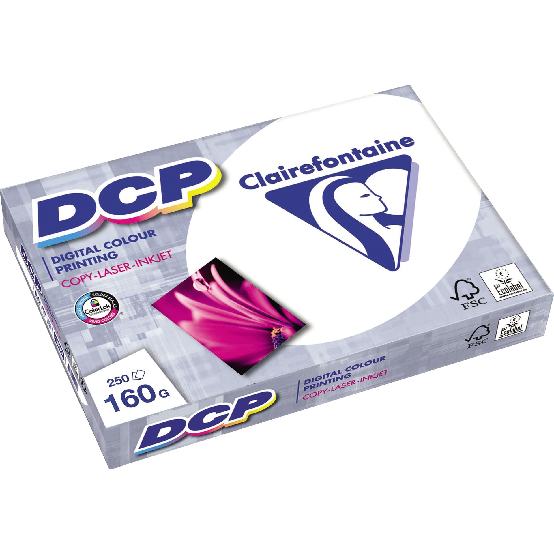 Farblaserpapier DCP DIN A4 160g ws 250 Bl./Pack.