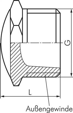 Verschlussstopfen, PVC-U, G 3/8"
