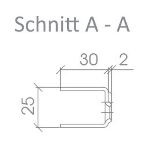 Leitersprossenprofil gelocht