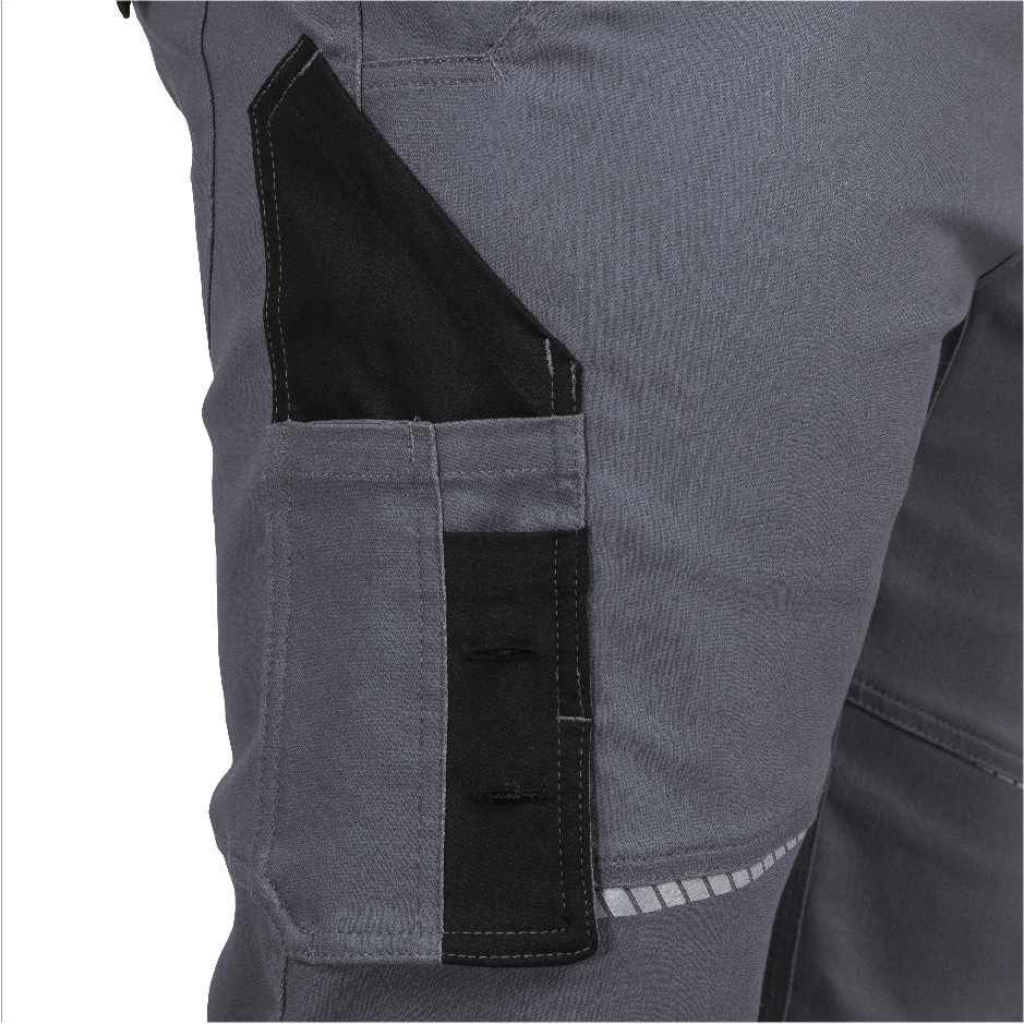 FLXDH27, Damen Bundhose grau-schwarz, 40