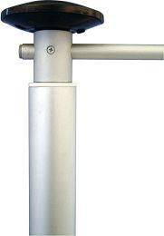 Aluminium-Fahnenmast zyl.m.Ausleger, 360G D75 mm HüB 7,0 m, DKA/1,2 m Alu-Bodenhülse
