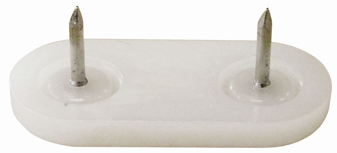 Stuhlgleiter Kunststoff weiß 45 x 20 mm