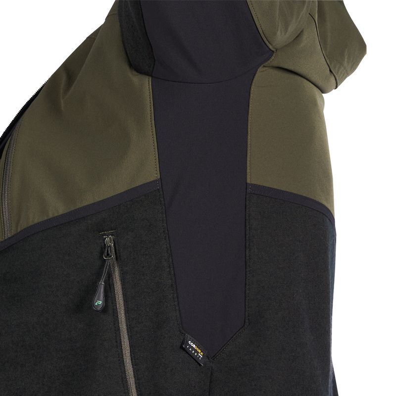 PSS X-treme Wollstrickjacke Nordfell grün/schwarz - Gr. 2XL