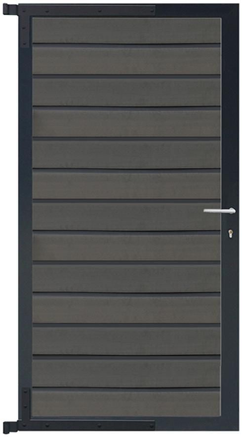 WOLLBACH-Serie-Tor 90 x 175 cm Komplettset Grau/Anthrazit