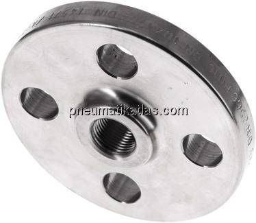 Gewindeflansch DN10-PN16 (DIN), Rp 3/8", DIN 2566, 1.4571