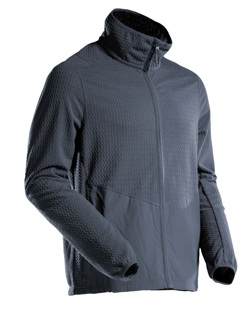 Microfleece Pullover mit Reißverschluss Schwarzblau, 2XL