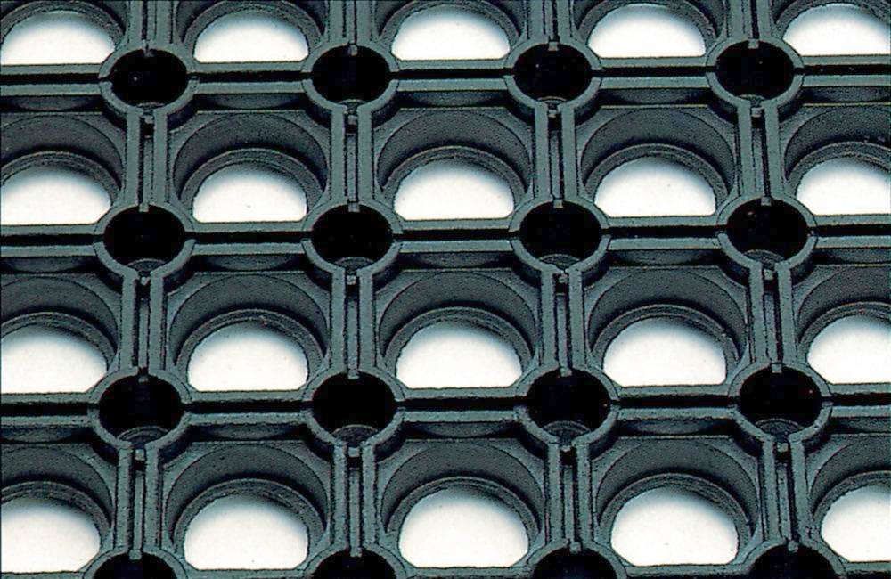 Wabenmatte leichte Ausf. SBR/NR, schwarz, offene Decke, 22 mm , 40x60 cm